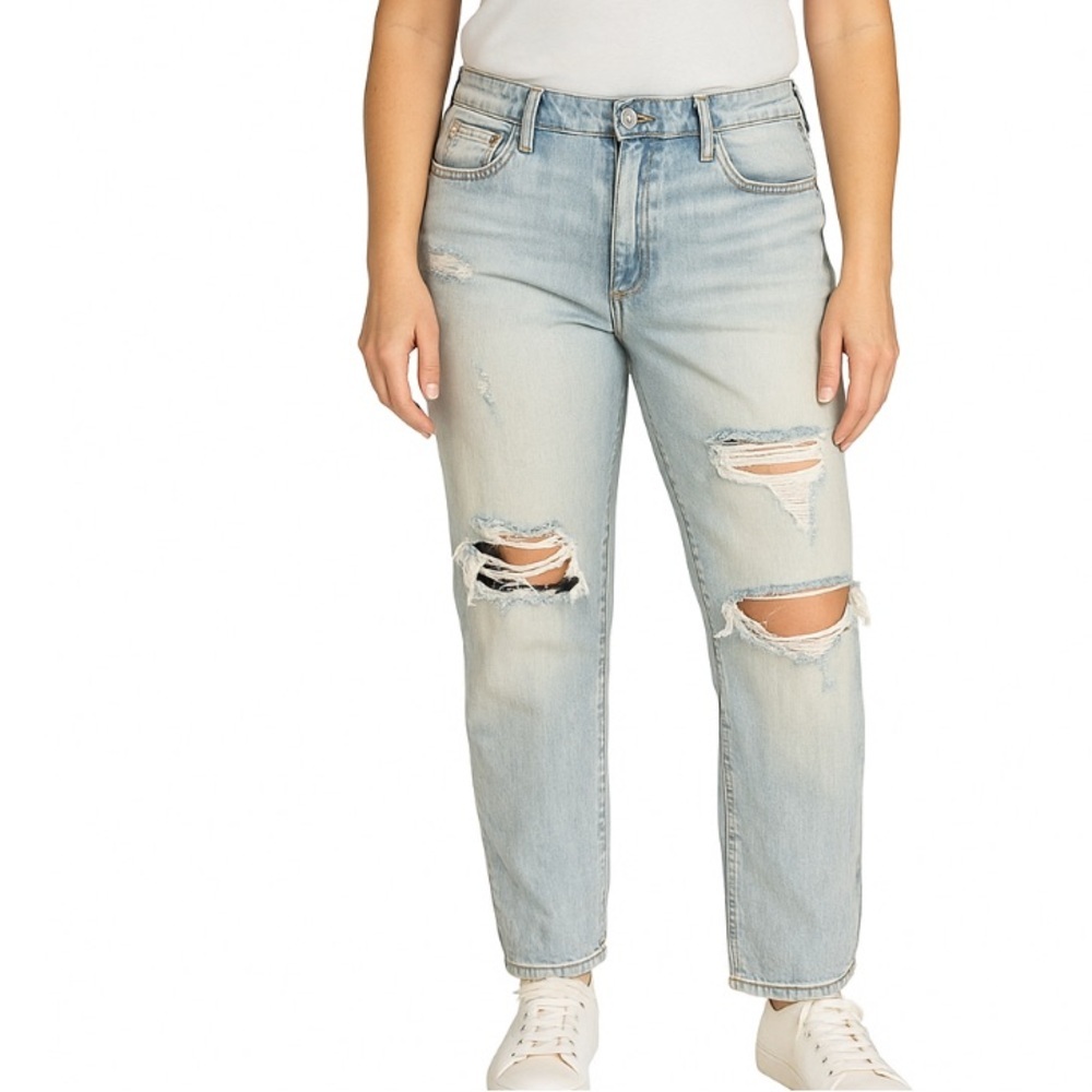 American Eagle Jeans 5 Button Fly Distressed Ligh… - image 1